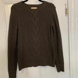 Olive Green Classic Sweater- Size M- G.H Bass & Co